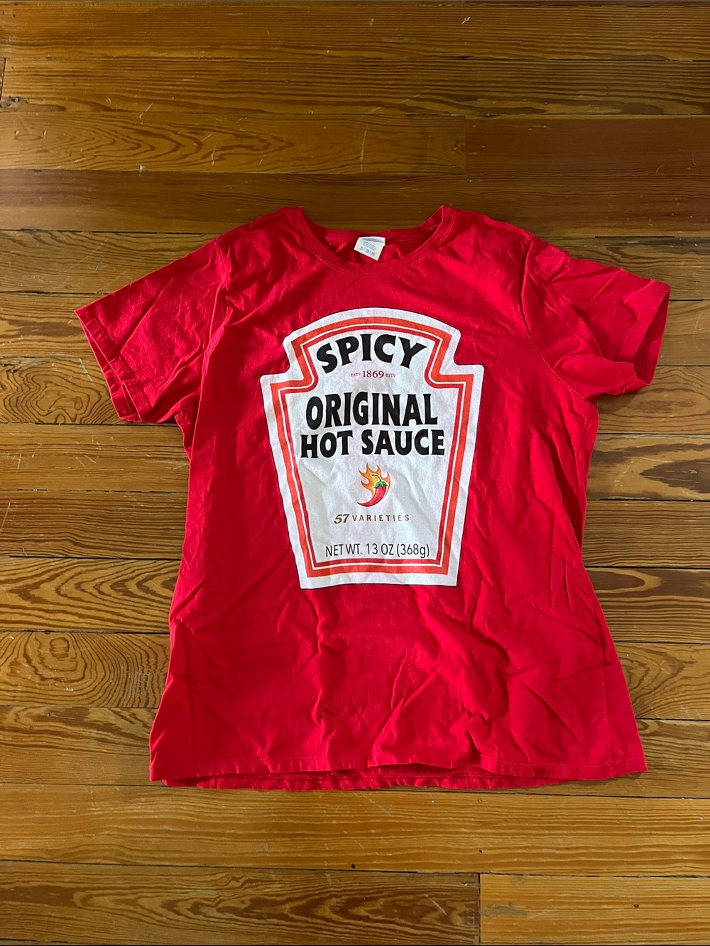 Spicy Original Hot Sauce Graphic Womens T‑Shirt - Red